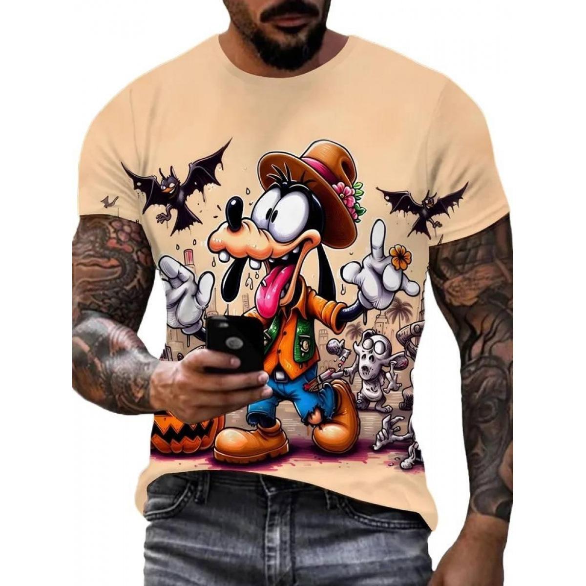 

3D-04 MINISO 2026 Men s and Women s Anime Printed 3D Printed T-shirt Fashion Sports and Leisure S