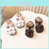 Baby Girls Summer Princess Shoes With Synthetic Leather Strap For Toddler Walkers
