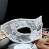 Sexy Lady Schwarz Weiß Rot Spitze Maske Transluzenz Halbe Gesicht Masken Maskerade Party Tanz Kostüm Party Augenmaske