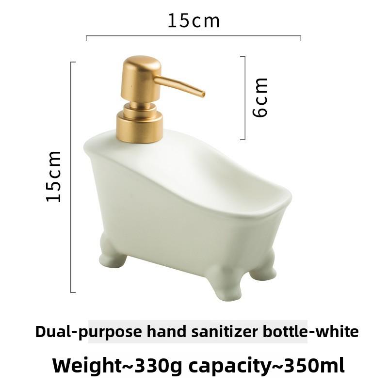 

Luxury Ceramic Soap Dispenser for Bathroom Hand Wash Shampoo Lotion Pump Bottle Refillable
