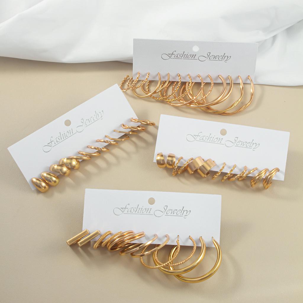 Hot-selling Plain Ring Earrings Set, Earrings, Foreign Trade Earrings.