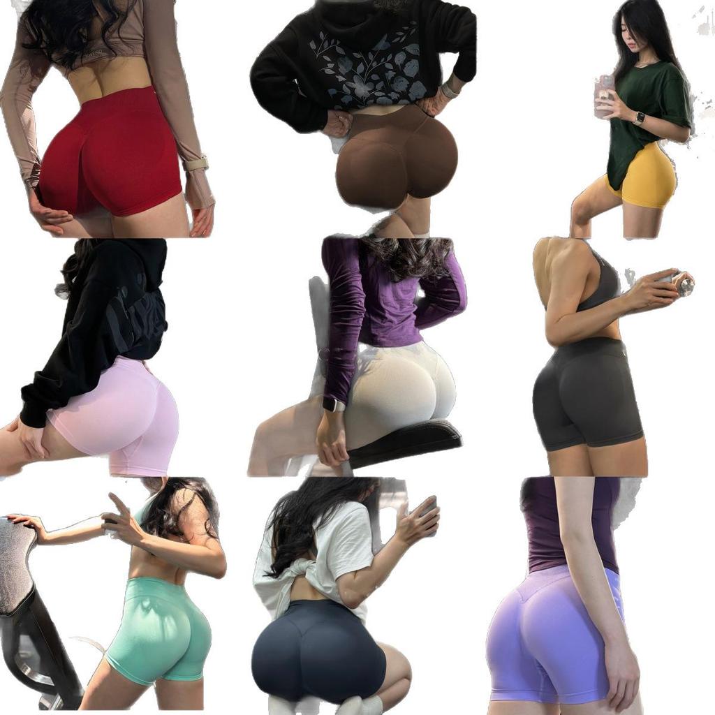 High-Quality Three-Segment Waist Hip-Lifting Quick-Dry Yoga Fitness Shorts: Peach Butt Tight Three-Quarter Length Sport Pants.