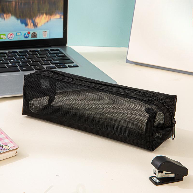 

Transparent Mesh Pencil Case, Simple and Three-dimensional Storage Bag, Student Portable Pencil Case, Large-capacity Stationery Bag