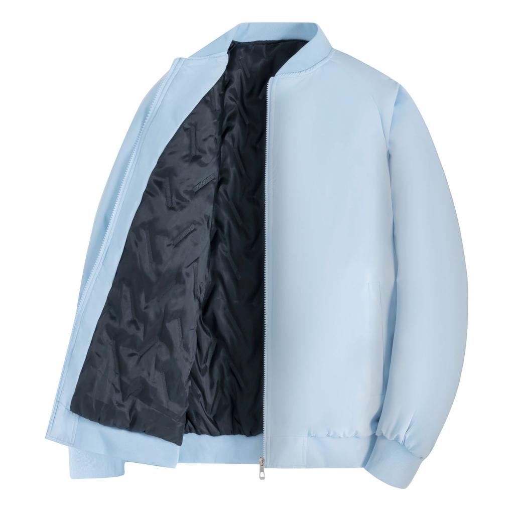 Down cotton jacket men's autumn and winter warm padded jacket youth baseball collar cotton jacket loose casual padded clothes trendy padded clothes