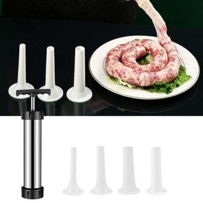 Widened Tube Sausage Maker Stainless Steel Sausage Stuffer Efficient Sausage Filler  Kitchen