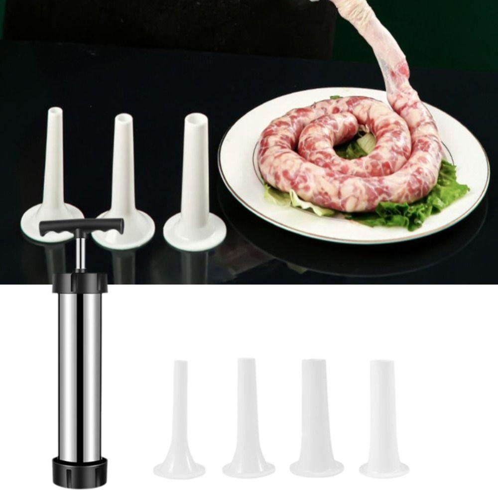 Manaul Sausage Maker Widened Tube Sausage Stuffer Meat Tool Sausage Filler  Restaurant