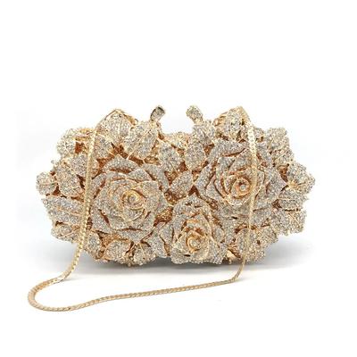 Dames Feesttas Diamant Helder Effen Patroon Helder Diner Metalen Frame Feestavond Clutch Bag