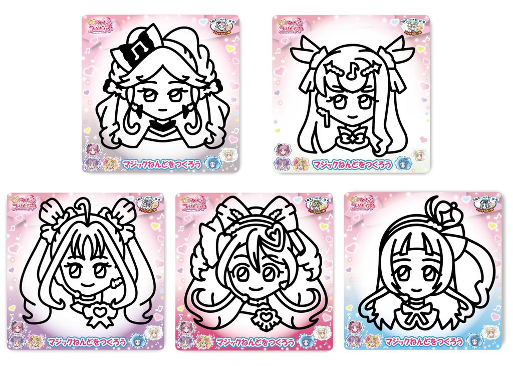 Nobu Company Kimi to Idol Magic Clay set Kyun PreCure 5dílný (Cure Idol/Cure Ink/Cure Kyun/Cure's Kyun/Cure Kiss) KIP1230-SET