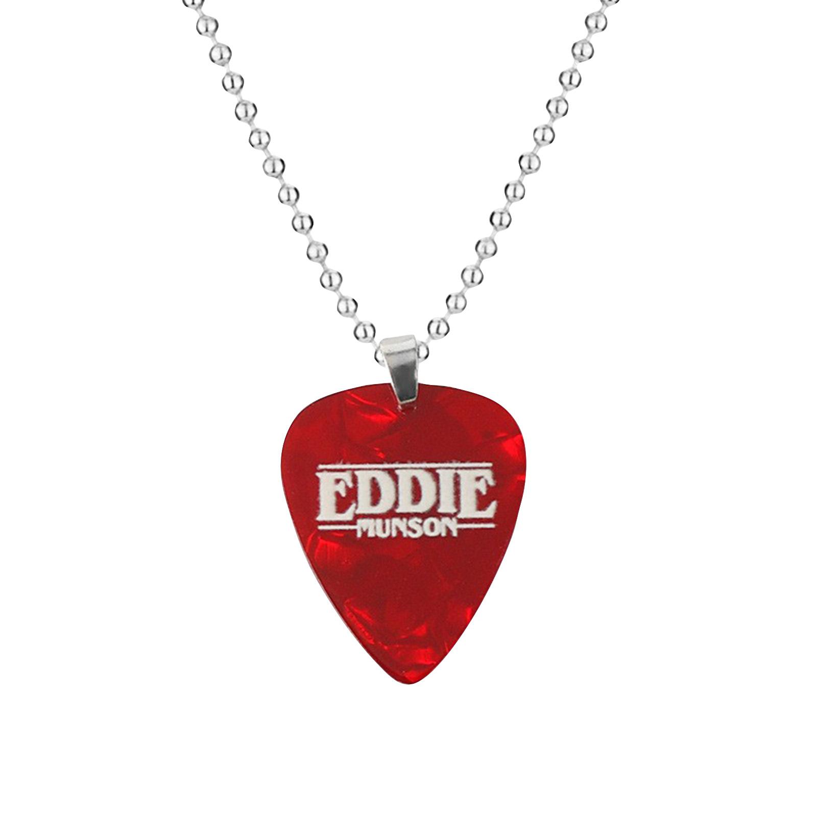 

Fashionable Guitar Pick Necklace, Fan Support Gift Gothic Necklace, Trendy Strap Jewelry Pendant Necklace One Size