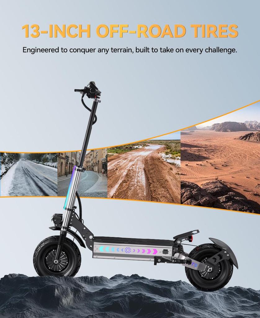 OOTD T90 4200W Off-road Scooter, 85 Km/h, 31.2 Ah Battery, 100 Km Range, Hydraulic Brakes, Suitable for Adults