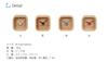 KATOMOKU Muku Mini Clock km-25RE, Square, Red, Wooden, Desk Clock, 85 X 85 X 46 Mm