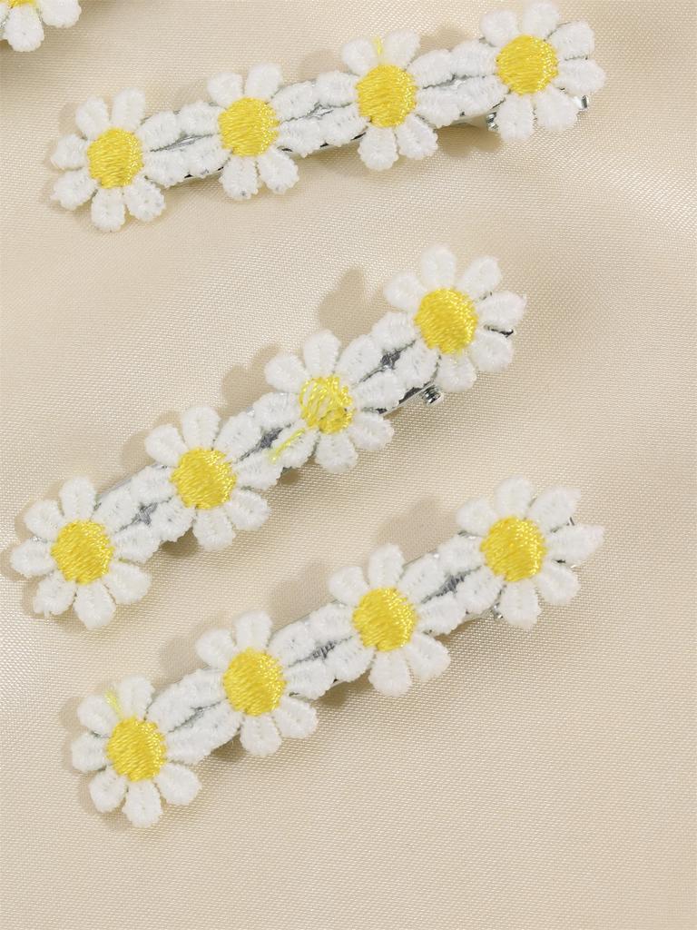 4 st/set Tusensköna Hårspännen För Flickor MIni Blomma Hårnålar Barn Mode Barrettes Barn Hårgrepp Dekorativa Håraccessoarer