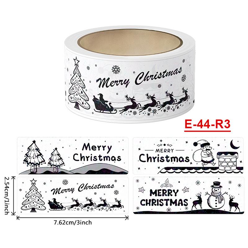 250Pcs/Roll Merry Christmas Stickers For Gifts Decorative Envelope Seal Stickers For Holiday Cards Present Box Party Favors