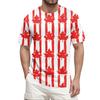 Men's  Round Neck Casual Hawaiian Beach  Printed Short Sleeve T-shirt Top