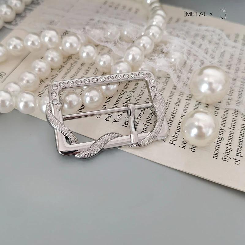 

Модные пряжки в форме змеи, красивая металлическая прямоугольная пряжка Shake для женского пальто, пояса, швейные принадлежности 3.5cm серебряный