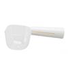 Pet Food Scoop Transparent Clear Scale Food Grade Dog Food Shovel with Clip Handle for Puppy Cat White