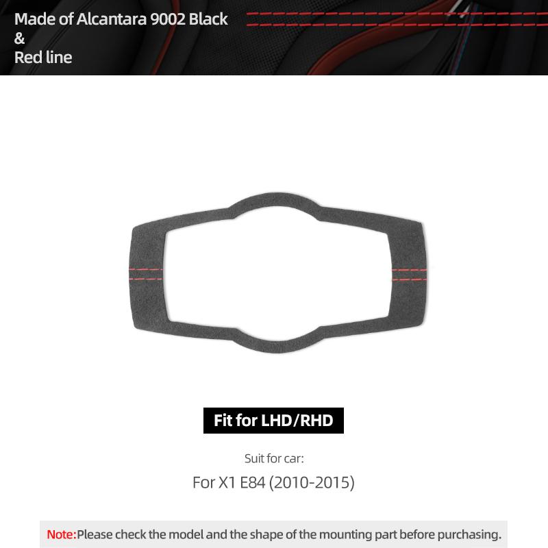 

For BMW X1 E84 Made of Alcantara Car Interior Headlight Switch Knob Panel Trim Dashboard Performance Sticker Tuning Accessories червоний