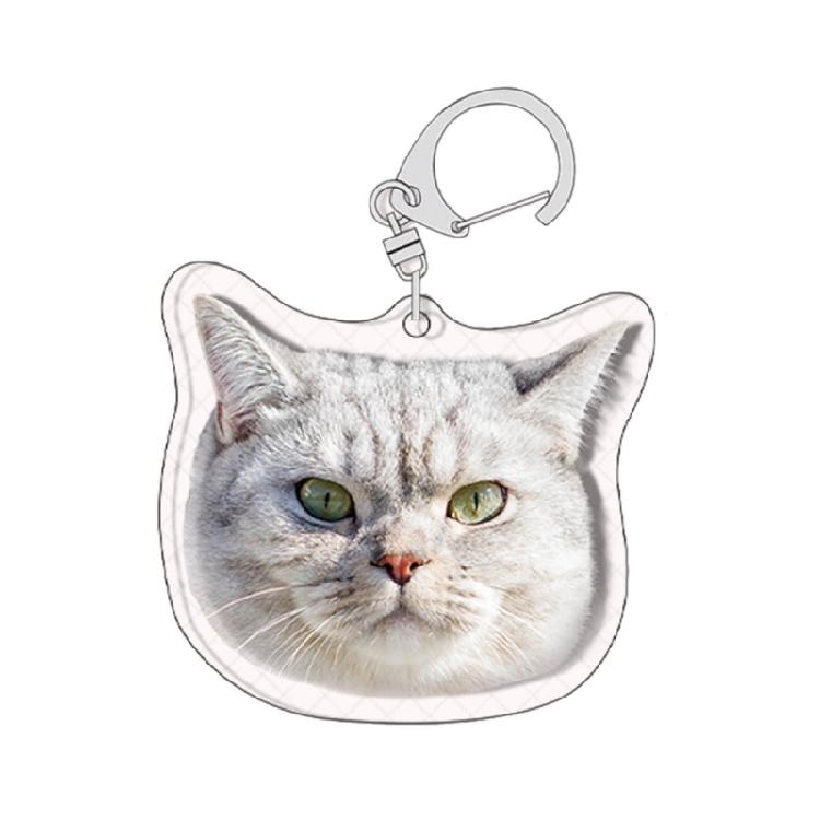 Cartoon Cat Pendant Lovely Animal Shaped Keychain Acrylic Keyring Bag Ornament