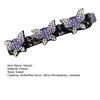 Women Hair Pin Sparkling Rhinestone Braided Hair Clip with Butterfly Decoration Vintage Style Hair Accessories