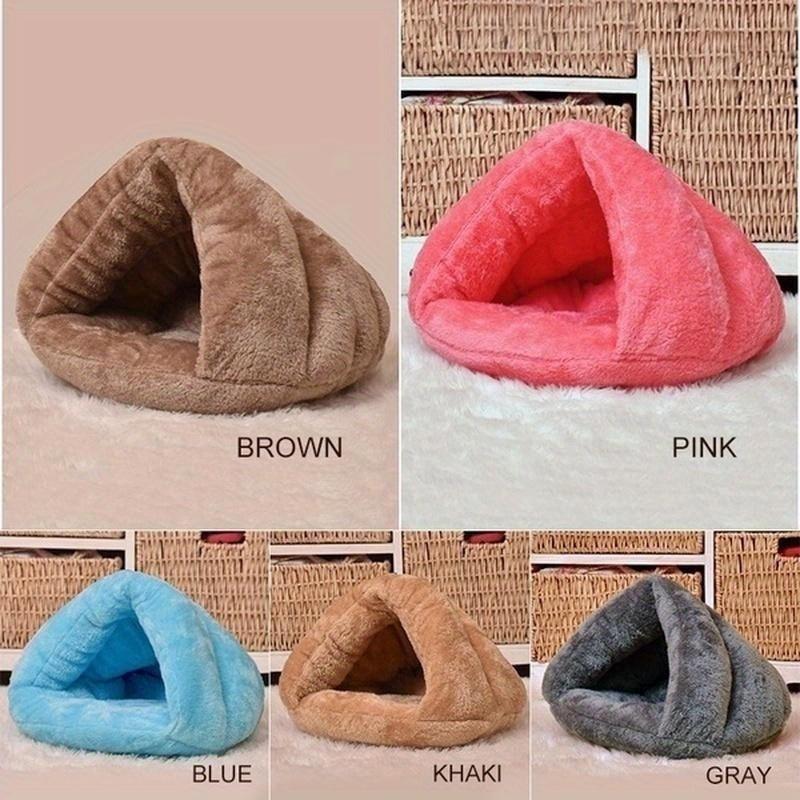 Superweiches und warmes Winter-Haustiernest für Katzen und Hunde, dicker dreieckiger Schlafsack, Zwinger