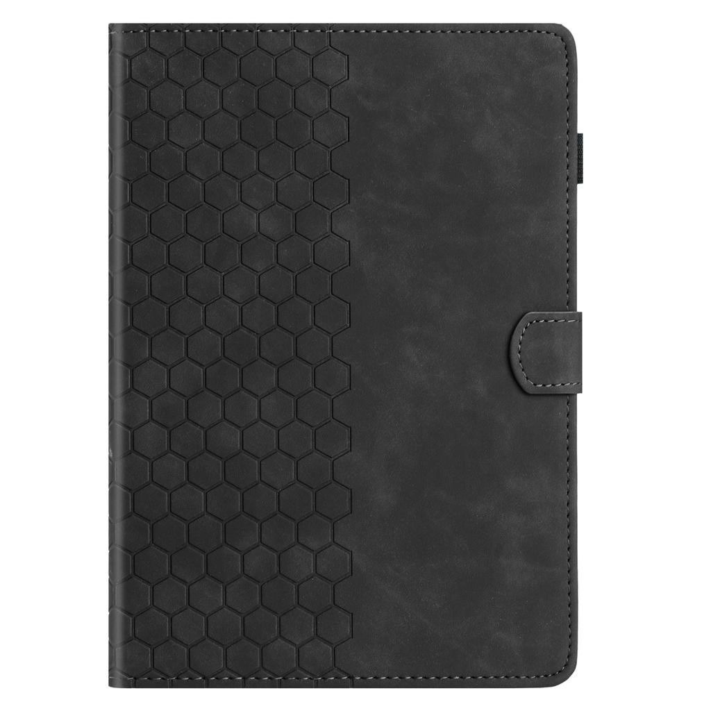 For Lenovo Tab P11 Case Honeycomb Printed Leather Tablet Cover with Card Slot