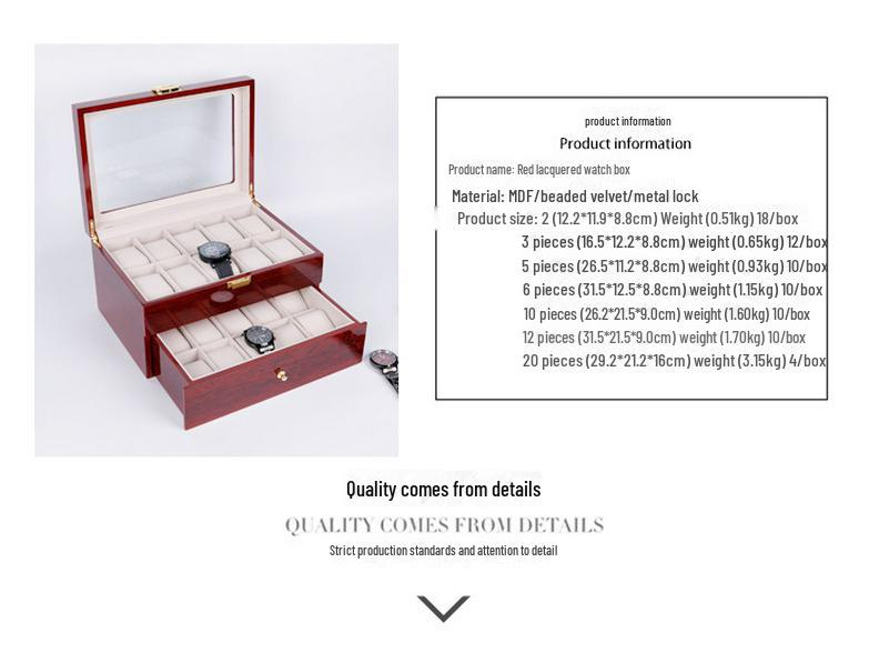 Gold Box for Watches and Jewelry, Model 610220 - Durable Storage Solution