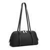 Vintage Genuine Leather Shell Shoulder Bag Ctrast Color Soft Designer Handbag Adjustable Strap Female Underarm Hobo Tote