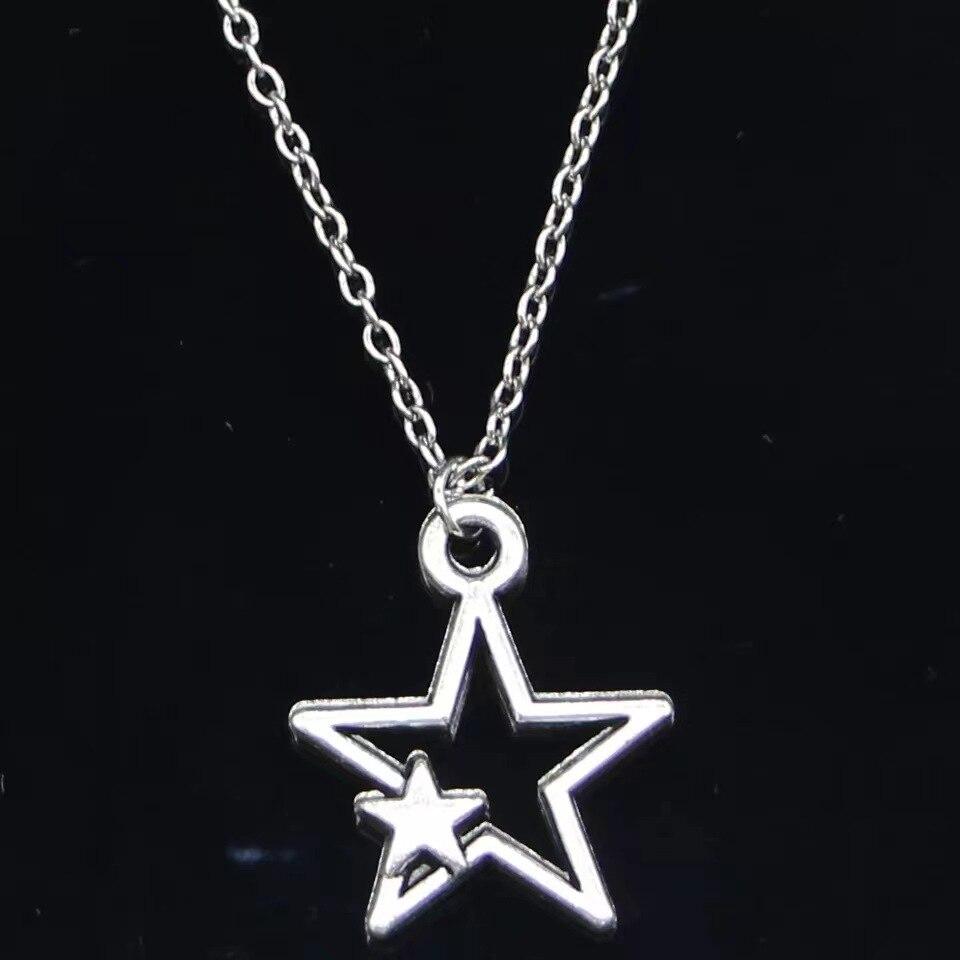 1pcs Vintage Pentagram Necklace Black Rope Necklace Personalized Fashion Alloy Star Pendant Jewelry Party Gift