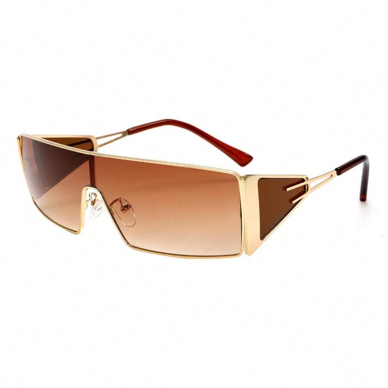1PC Metal Frame Fashion Glasses Vintage Fashion Glasses Beach Camping Accessories For Women Shades Basics Business Casual Woman Vacation Outfits Women