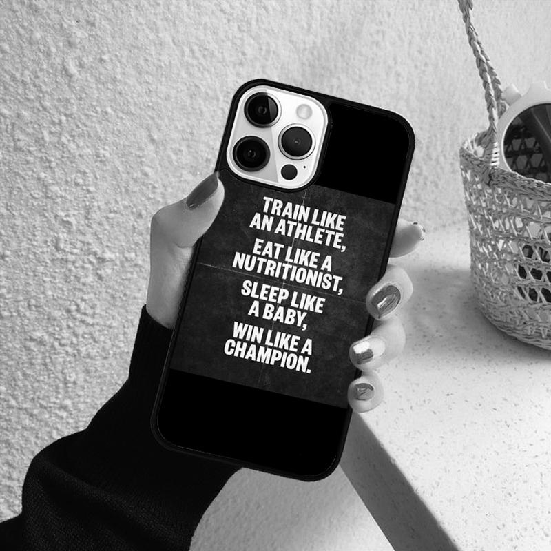 Coque de téléphone inspirante et motivante pour la salle de sport pour iPhone 17 Air 16 15 14 12 13 PLUS 11 PRO MAX Coquille Fundas