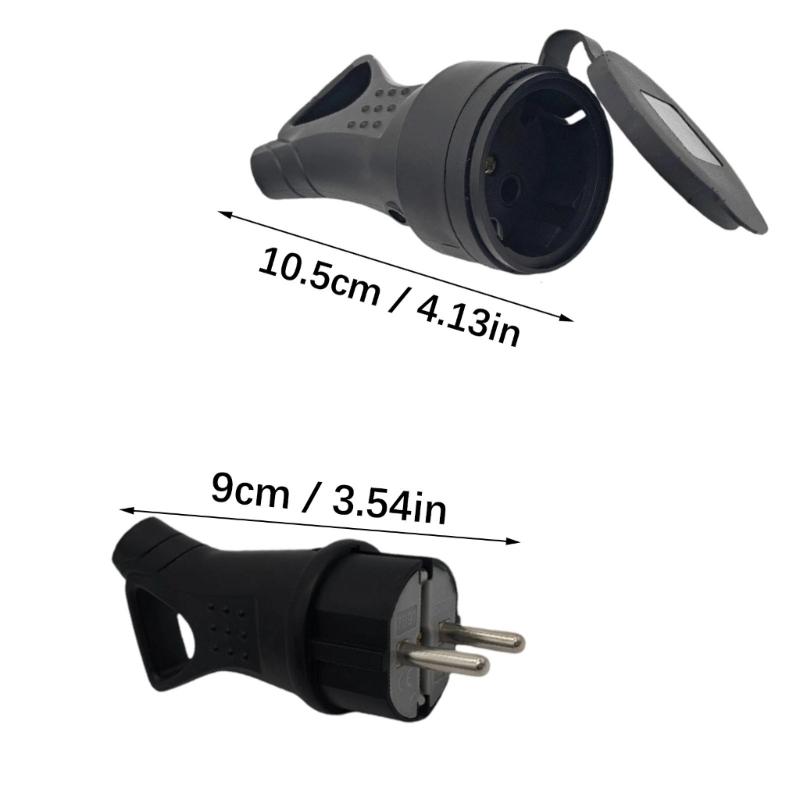 Waterproof Socket Plug Electrial Grounding European Connector With Cover Adapter For Industrial Electrical Equipment