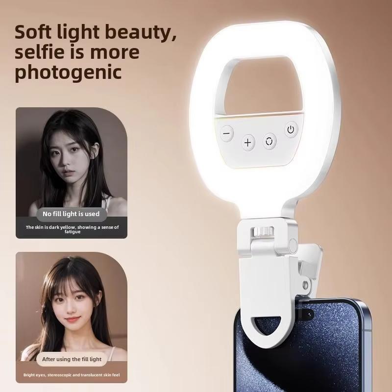 Mobile phone fill light, portable selfie handheld live beauty pocket light,LED beauty light,for all mobile phone cameras
