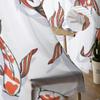 Patrón Koi Animal Pez Textura Cortina Transparente Para Sala de Estar Moderno Voile Tul Cortinas de Ventana Para Dormitorio Cocina Cortinas