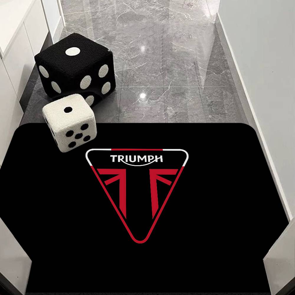 T-Triumph Motocykl Logo Wycieraczka Pokój Dziecięcy Dekoracja Sypialni Balkon Antypoślizgowa Wycieraczka Wycieraczka do Salonu Dywanik