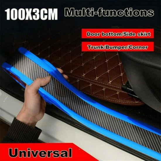 Carbon Fiber Car Door Sill Scuff Cover Plate Sticker Protector Guard Accessories