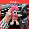 Lindo Llavero de Peluche de Dibujos Animados con Lazo Suéter Muñeca Encantadora Juguete Colgante para Bolso