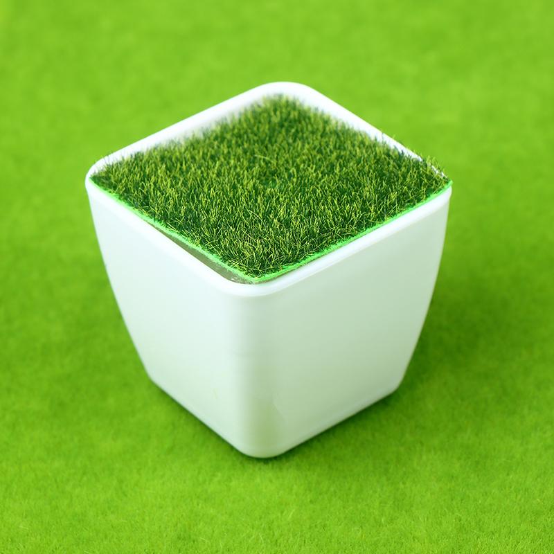 5Pcs Thickened Balcony Fake Flowers Garden Decoration Flower Pot Bonsai Ornament Flower Arrangement Device Vase With Woven Lawn