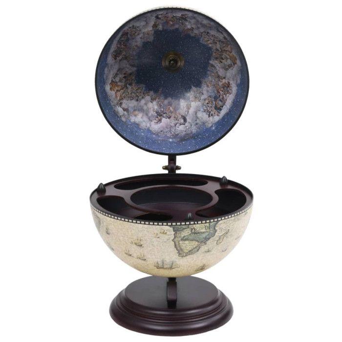 Bar Globe - vidaXL - Support de Vin - Bois - Vert - 38x33x48 cm