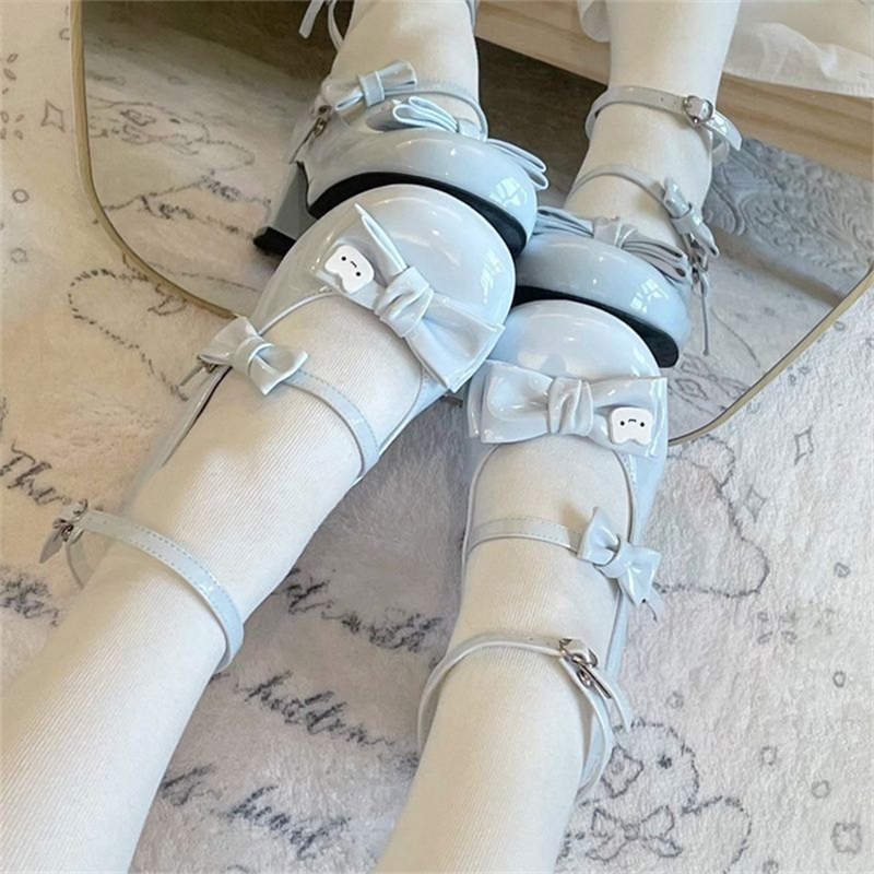 

Сладкие и милые туфли лолиты фея маленький пышный бант милые и универсальные туфли лолиты одинарные туфли jk маленькие кожаные туфли женские 40 синий