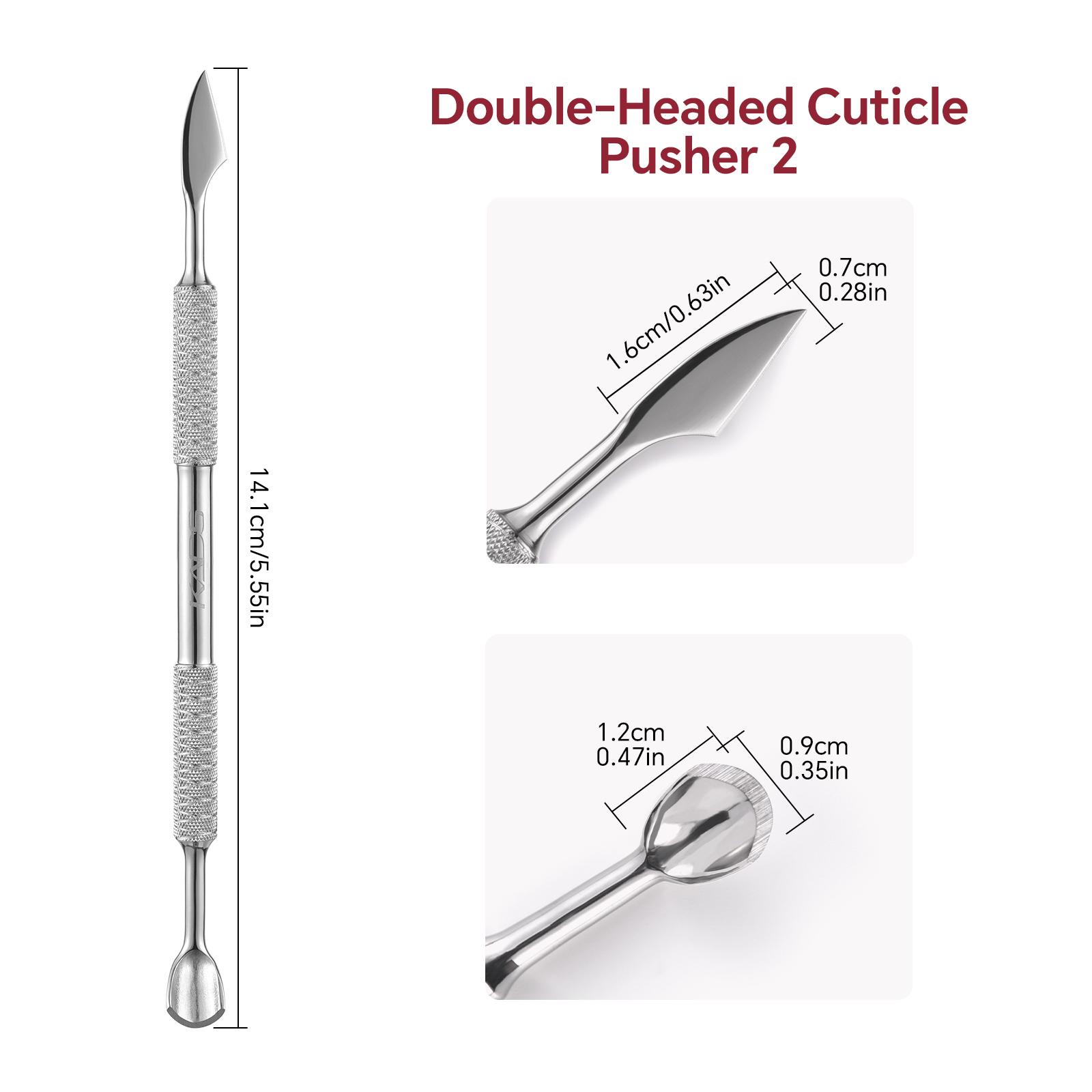 

Двусторонний Толкатель для кутикулы из нержавеющей стали, 1 шт., средство для удаления омертвевшей кожи для педикюра, маникюра, очиститель для ногтей, инструмент для ухода