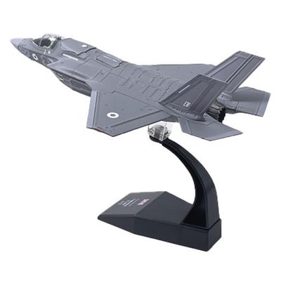 F-35B UK Modèle Militaire en Métal Moulé Avion de Chasse avec Support d'Exposition - Objet de Collection Décoratif Prêt à l'Emploi