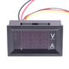 1 Set 100V 10A 50A 100A Voltage Current Meter Tester Digital Voltmeter Ammeter 0.28In Dual Led Display Panel With Connect Wires