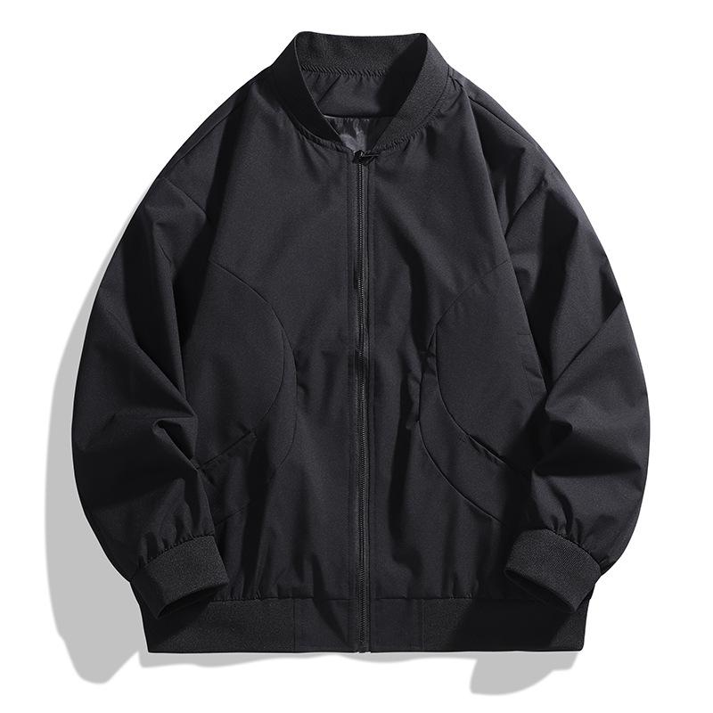 

Мужская и женская весенне-осенняя американская бейсбольная куртка для пар, свободная, в стиле милитари, молодежная, для бизнеса и отдыха, на клипсах 3XL чёрный