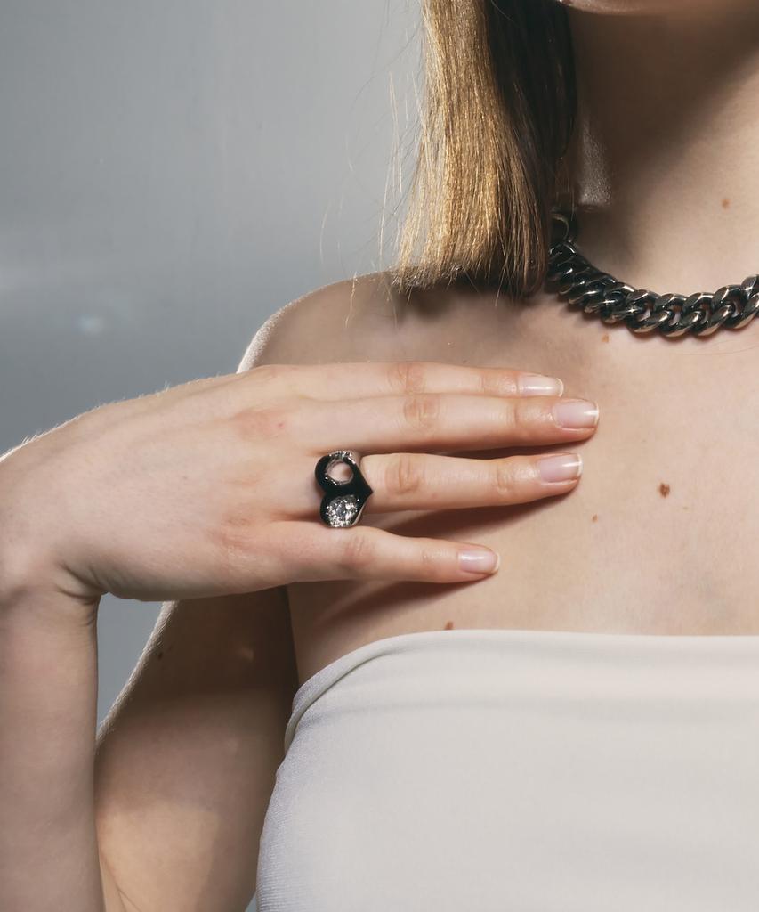 Sentiments No.307 [Silver] Heart Meteor Ring