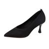 Fashion Comemore Pointed Toe Single Shoes High Heels Simple Solid Color Knitting Pumps Woman Shoes Spring Autumn Solid Heels for Women