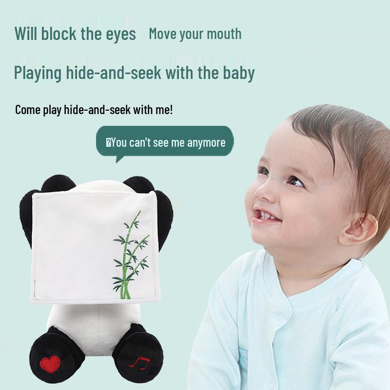 Interactive Singing Peek-a-boo Panda: Educational Plush Toy with Remote Control