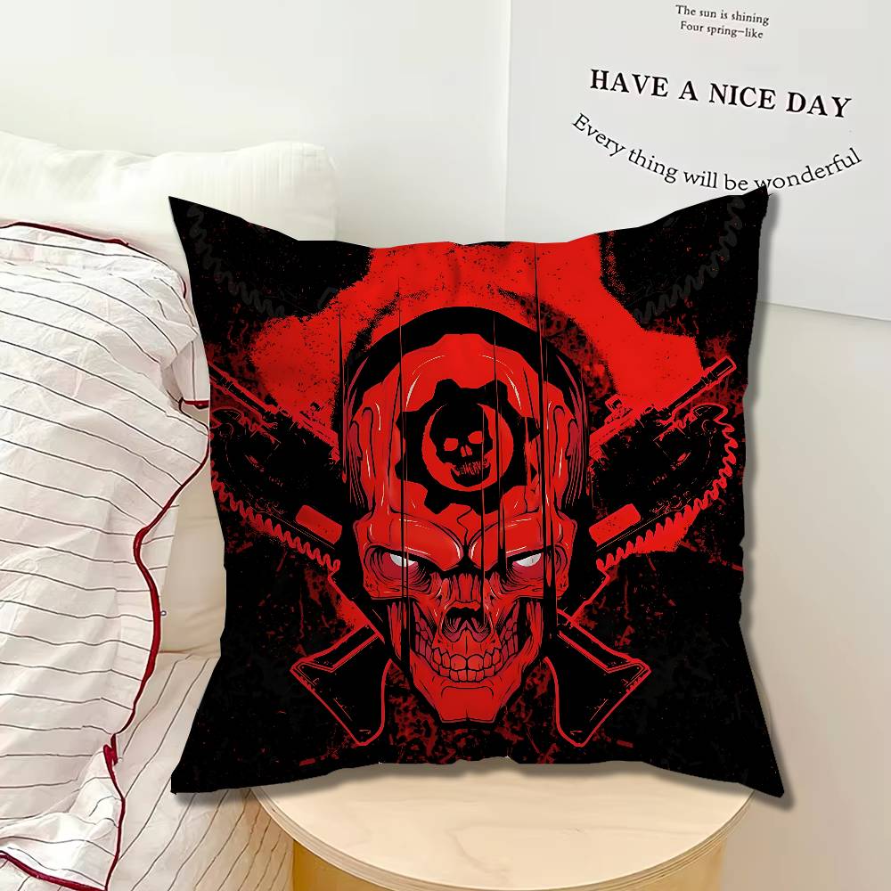 Game GGears of WWar Pillow case Printed Polyester Throw Pillow Cover Decorative Sofa Cushion Pillowslip Home Decor