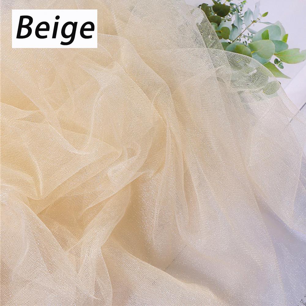 Pearlescent Tulle Fabric 150x100cm Soft Mesh Gauze for Bridal Skirt Clothing Home Curtain Lightweight Translucent Photo Backdrop