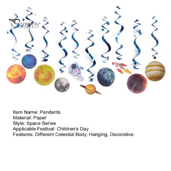 10 Teile/satz Sonnensystem Hängende Ornamente Dekorationen Weltraum Party Planeten Liefert Weltraum Dekorationen Weltraum Party Stern Dekorationen Raum