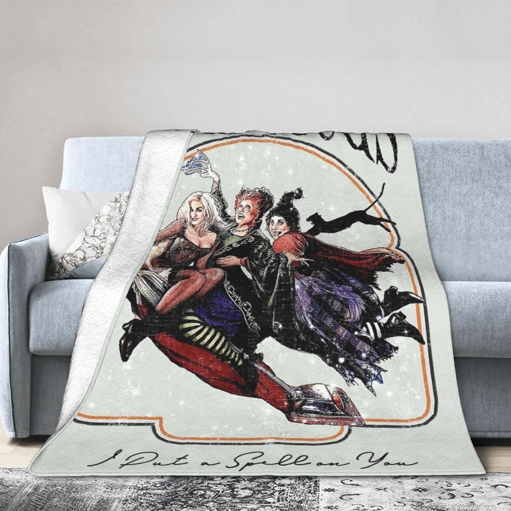 Hocus Pocus Sublimation Blankets Flannel Winter Multi-function Lightweight Thin Throw Blanket for Sofa Outdoor Rug Piece